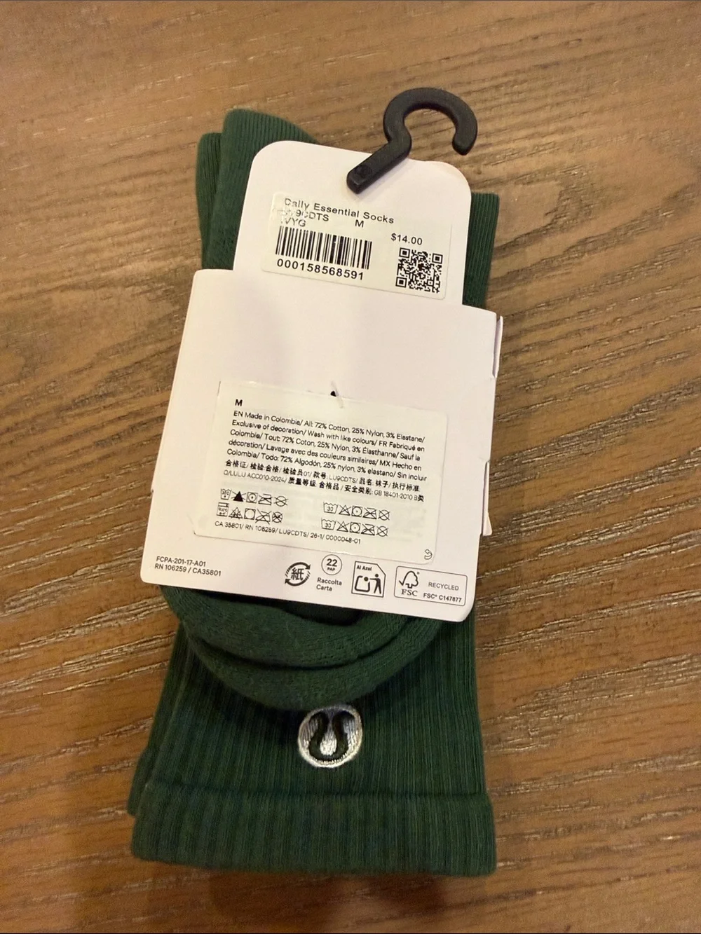 lululemon athletica Men's Crew Socks - Dark Green